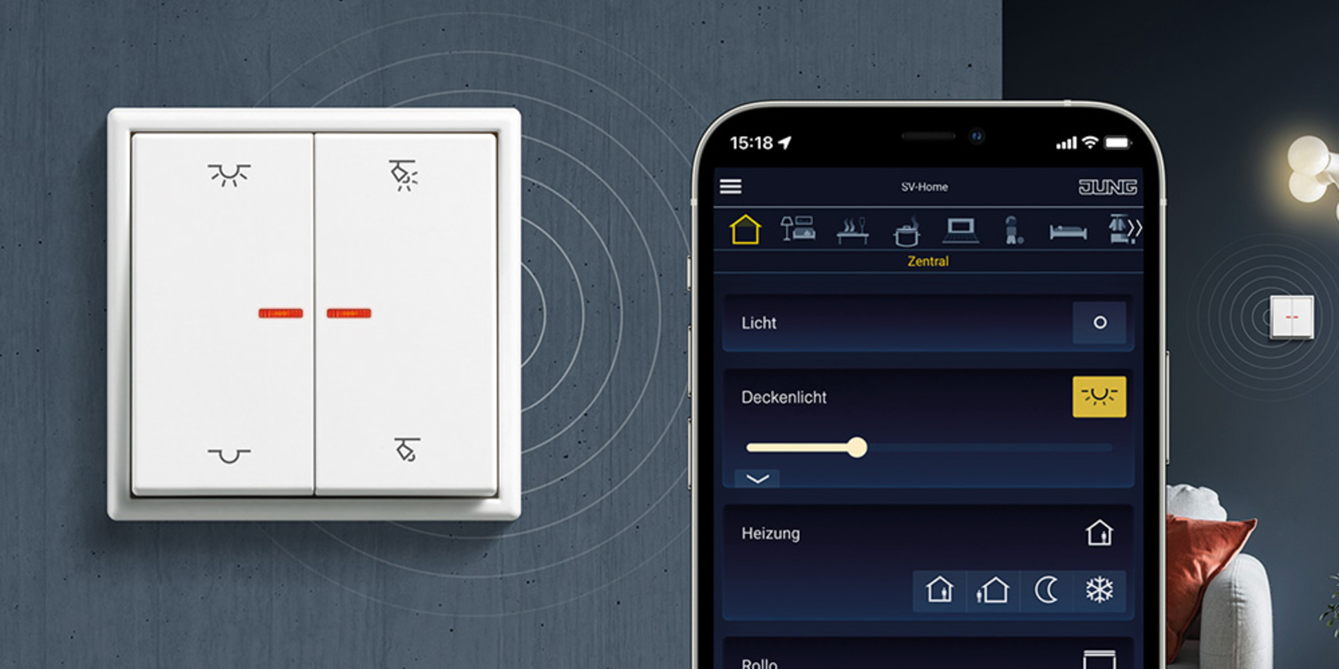 KNX RF Taster bei Giaquinta Elektrotechnik in Elsenfeld